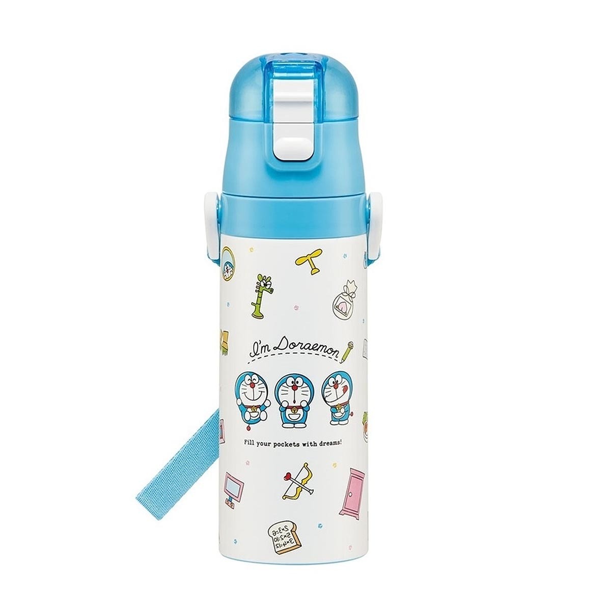 日本品牌 Skater 多啦A夢 470ml 不鏽鋼真空水壺 -SDC4