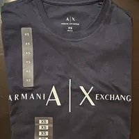 [S] ARMANI EXCHANGE SIGNATURE LOGO CREW NECK COTTON T-SHIRT,NAVY, 7VZTBT-ZJ2MZ-1510 [FINAL SALE] (SAX185)