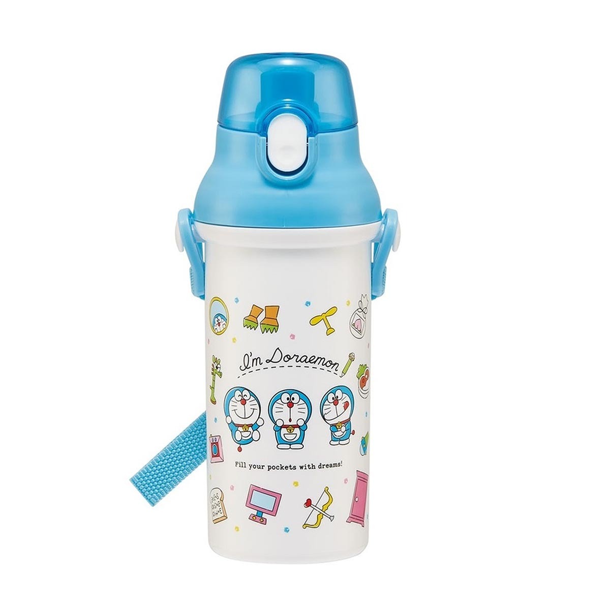 日本品牌 Skater 多啦A夢 480ml 一鍵式學童水壺 -AG