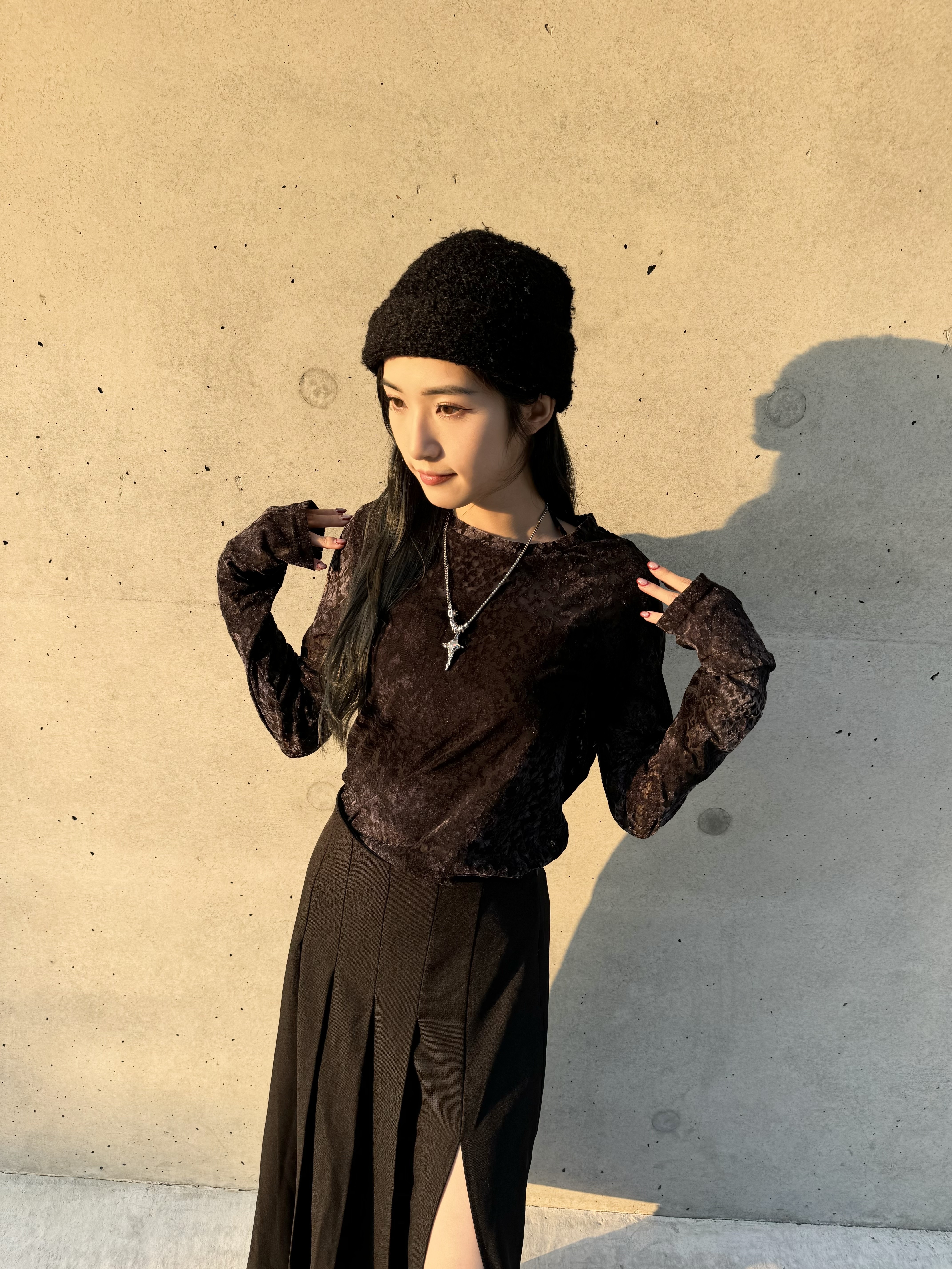 Vol.116 蛇紋絨面手指套TOP