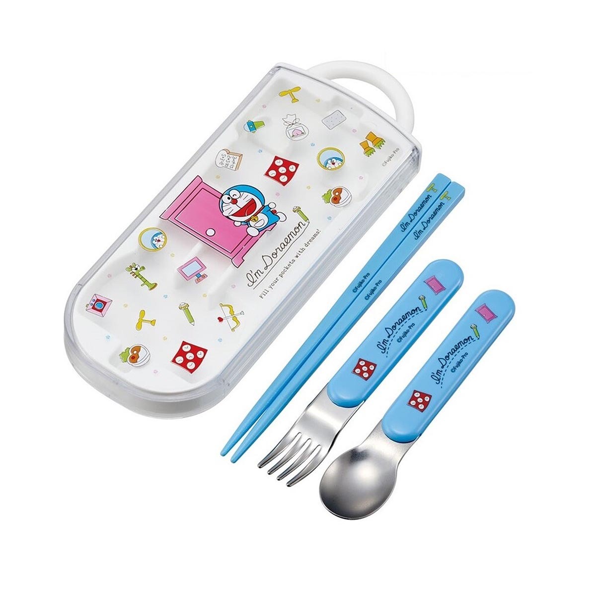 日本品牌 Skater 多啦A夢 筷子更叉子連盒 -TACC2AG