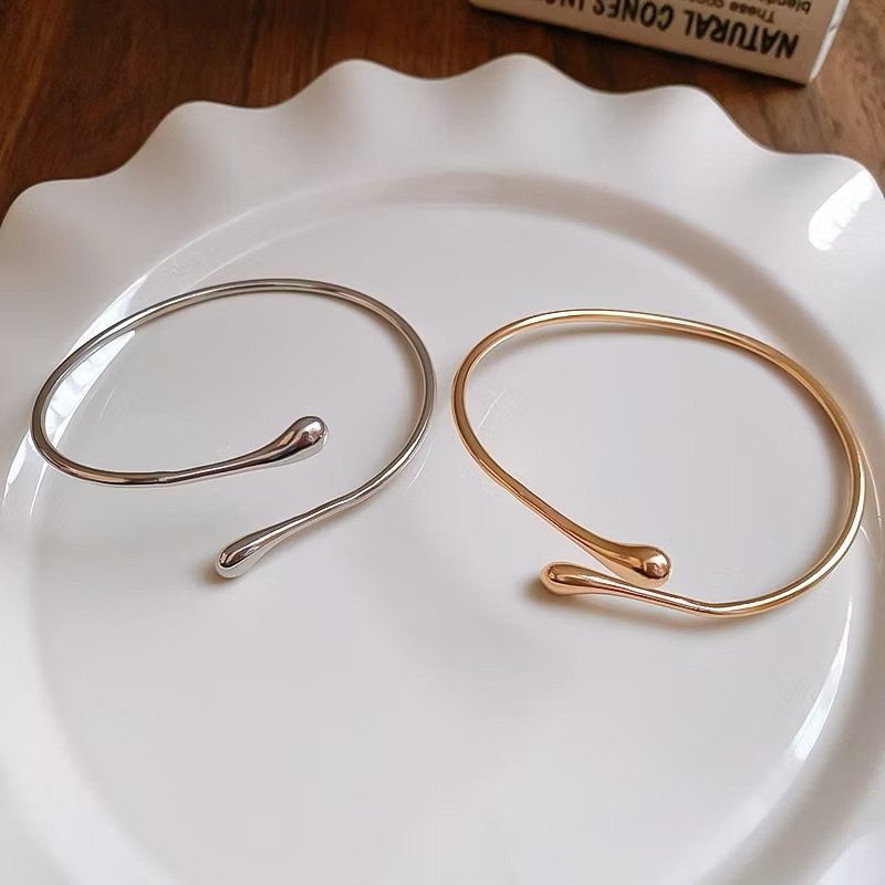 serpent極簡蛇型光面弧線開口手鐲