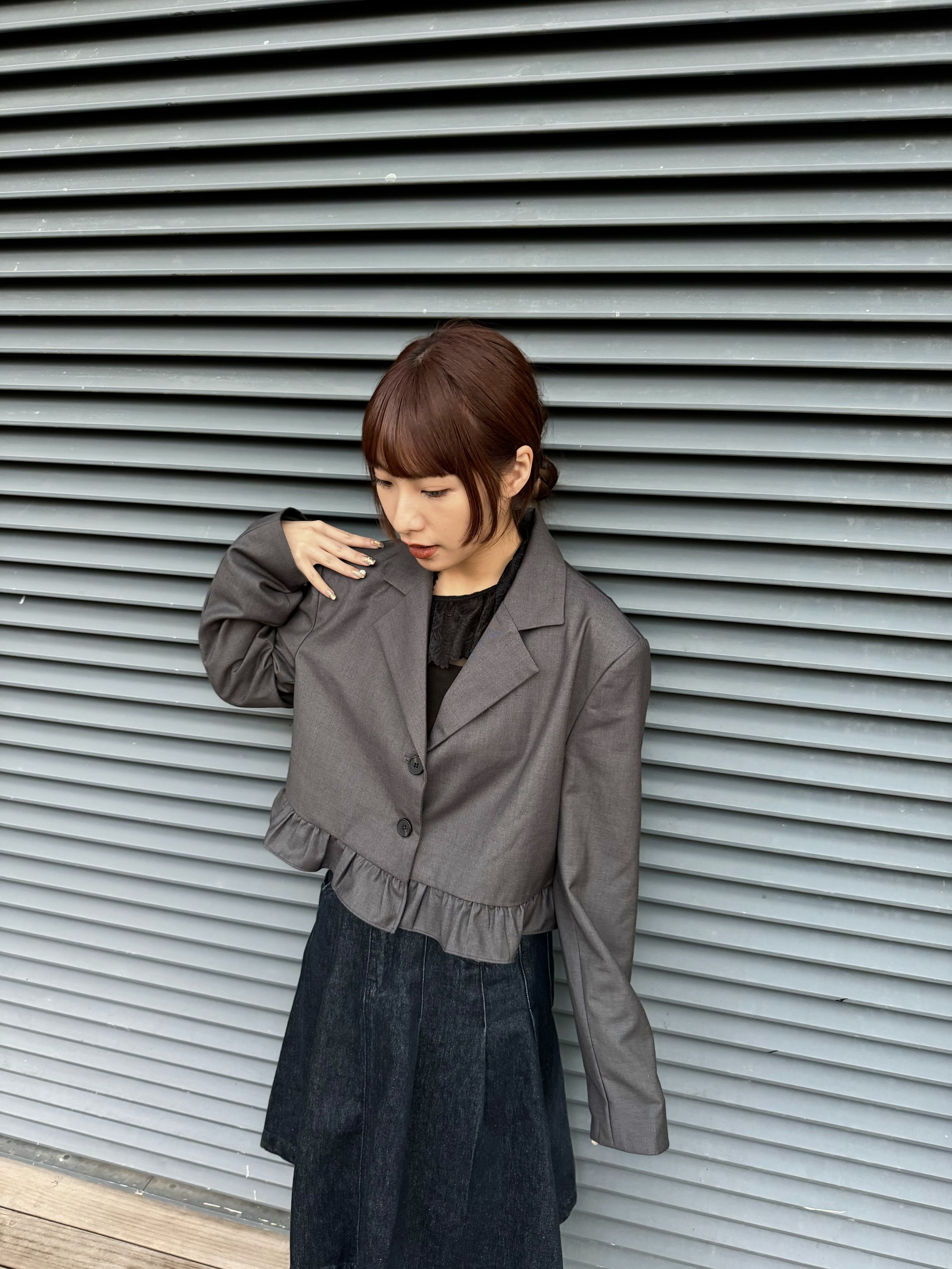 RUFFLE邊短西裝外套