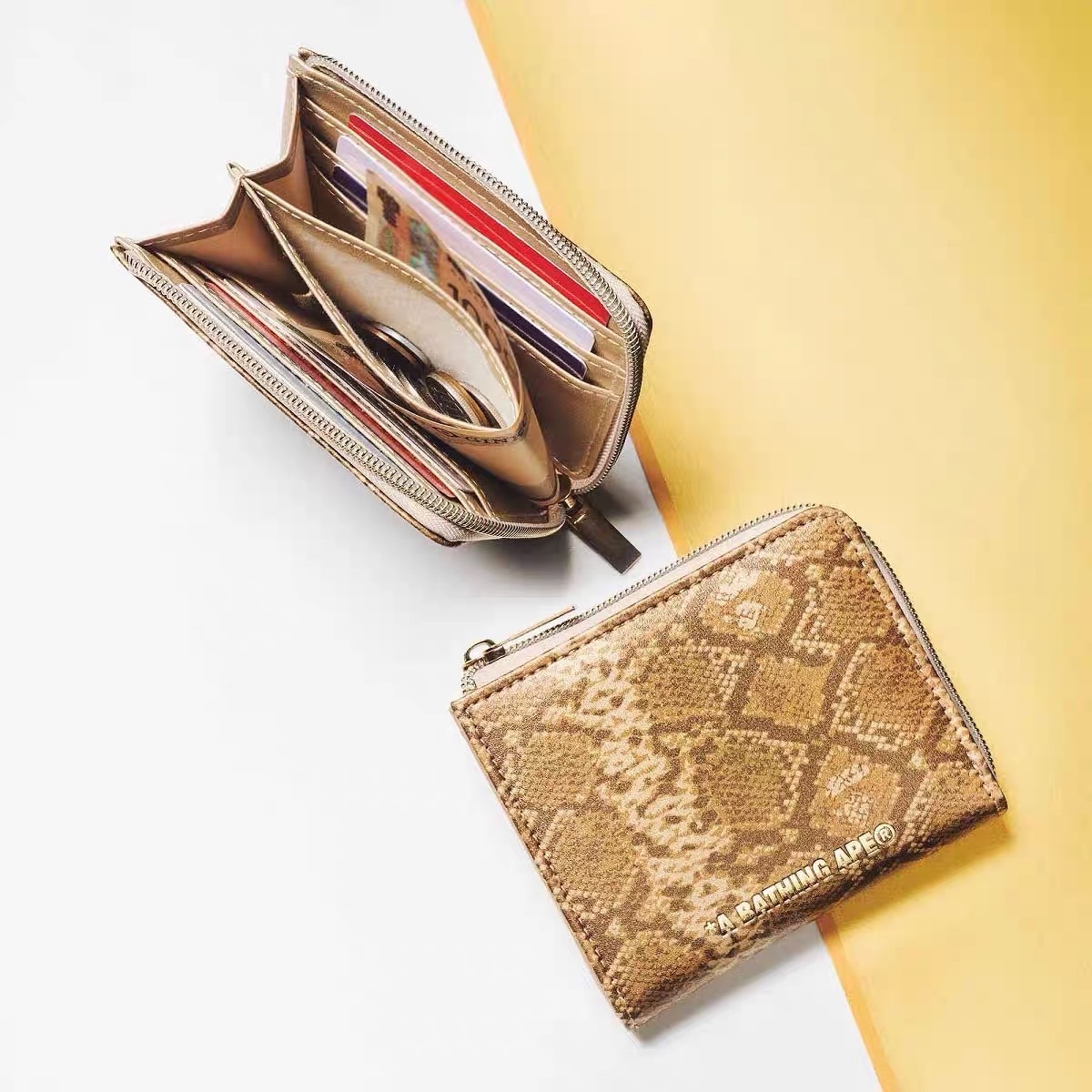 【APAIR】預購 A BATHING APE 蛇年限定 蛇紋 迷彩 雜誌款 6卡 零錢包