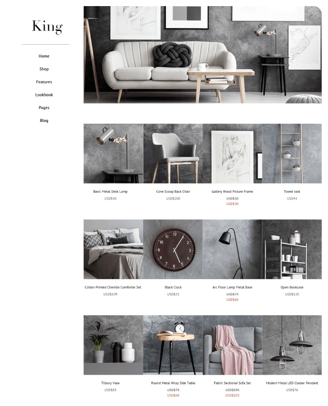 SHOPLINE 商店版型主題 King