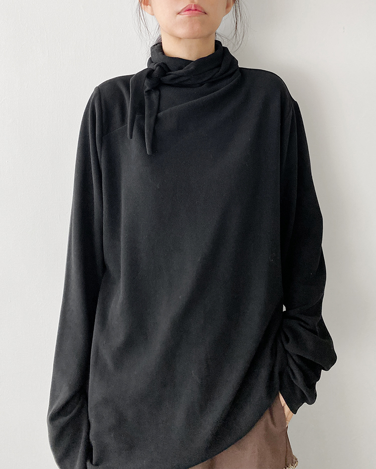 MFT-2638 綁帶磨毛高領