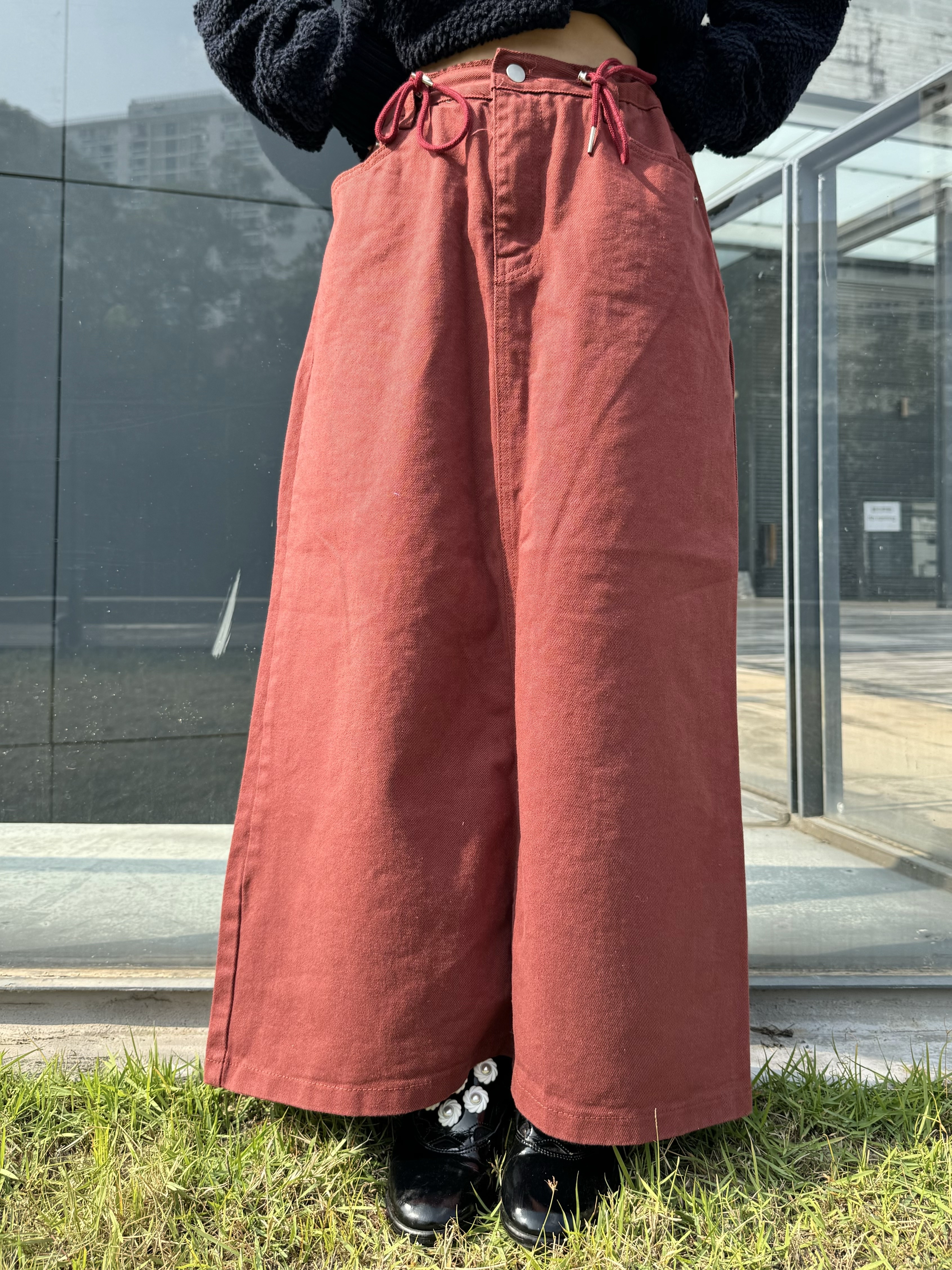 小個子友好 抽繩直身寬鬆SK