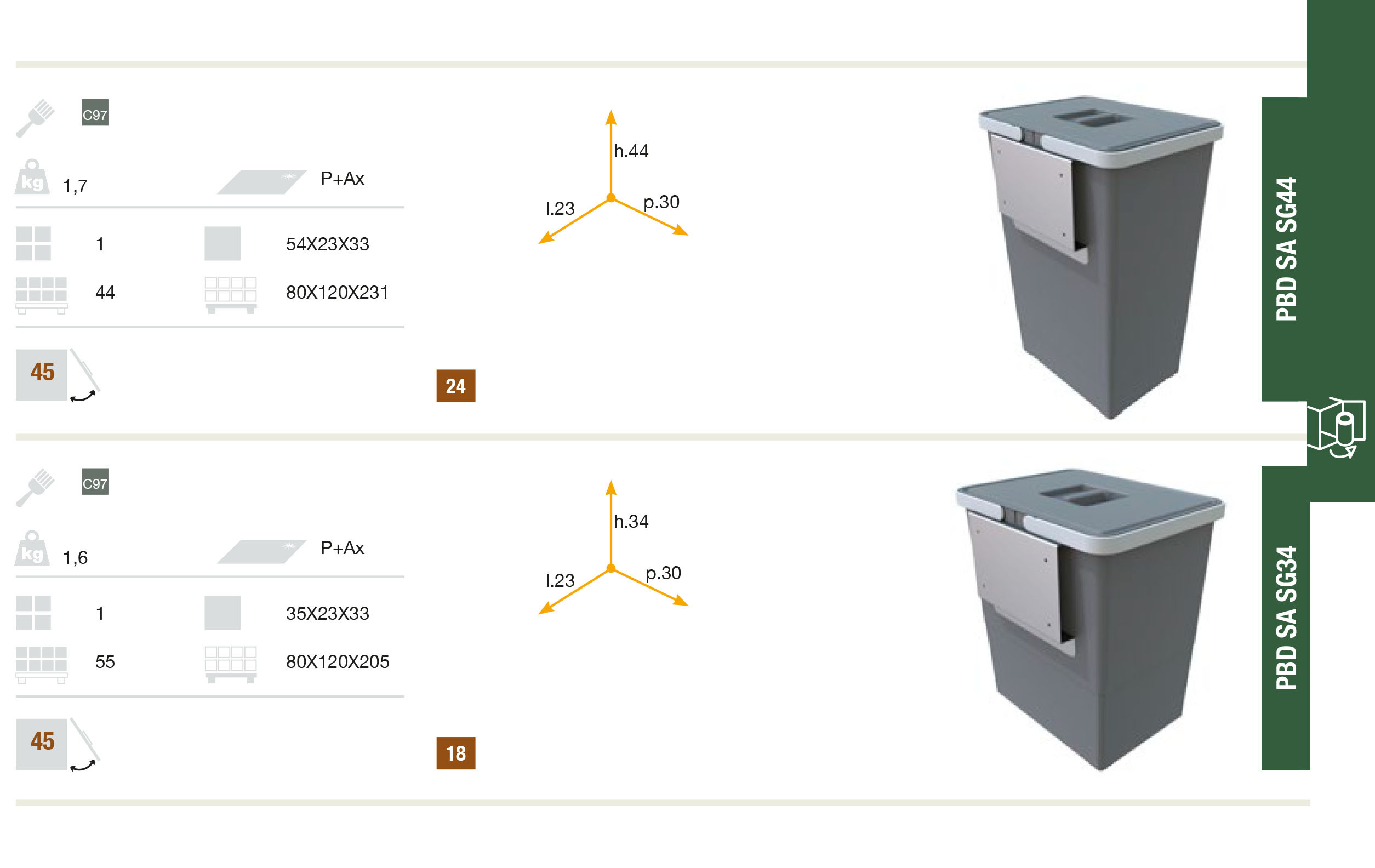 elletipi easy 廚櫃內置垃圾桶