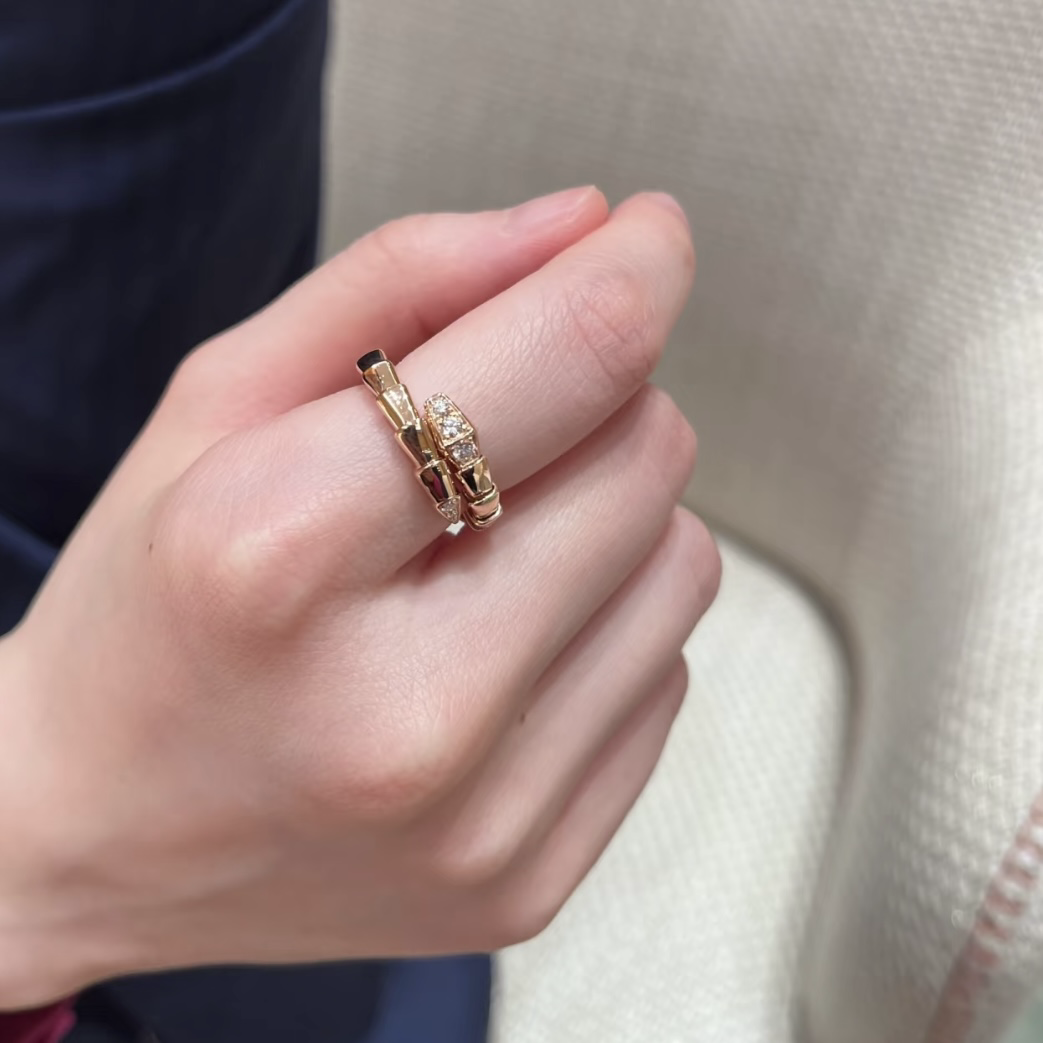 18k personalized serpenti 高奢半鑽蛇定製戒