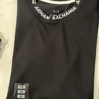 [S] ARMANI EXCHANGE COTTON KNITTED T-SHIRT,BLACK, 7VZTFLZJTBZ-1200 (SAX190)