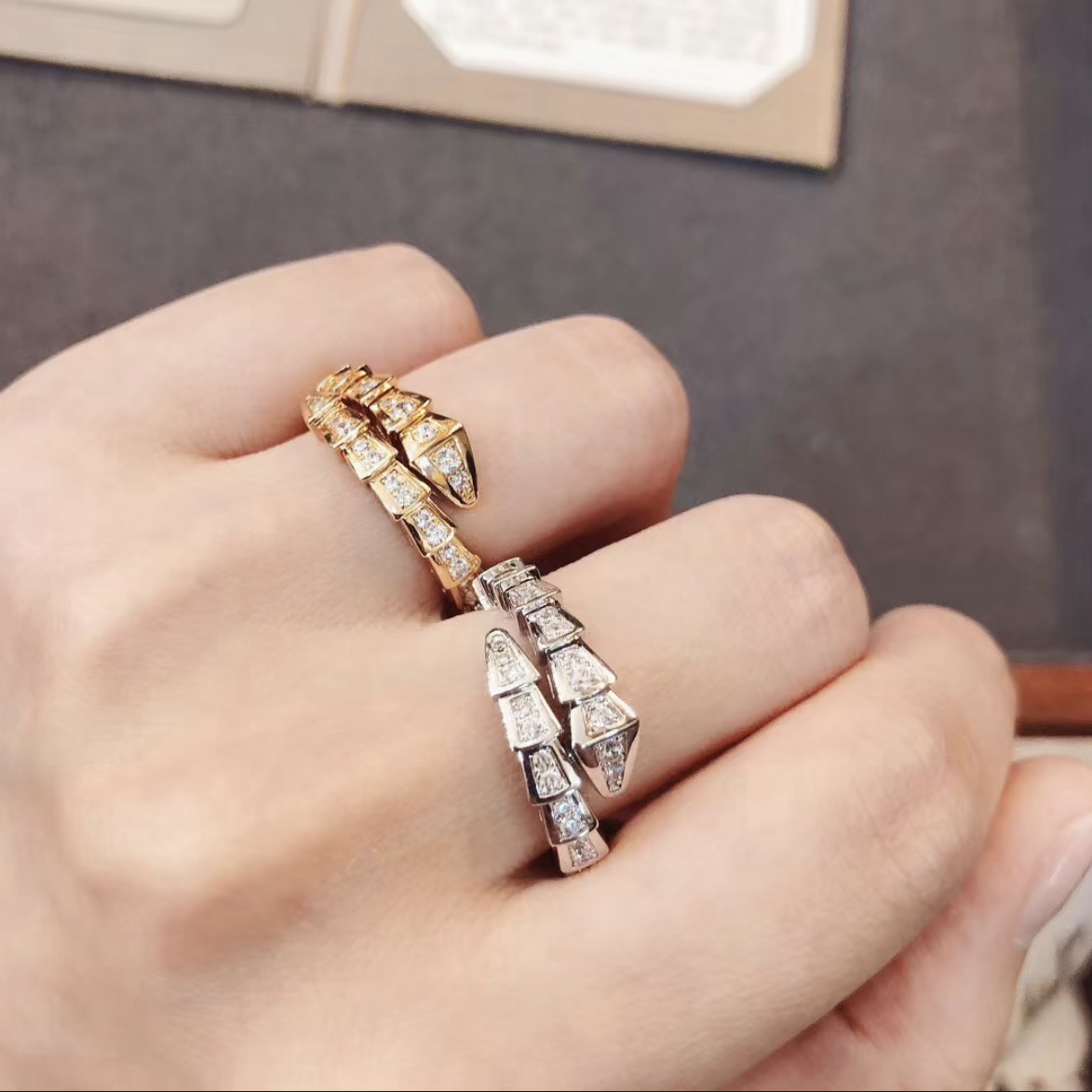 18k personalized serpenti高奢滿鑽蛇定製戒