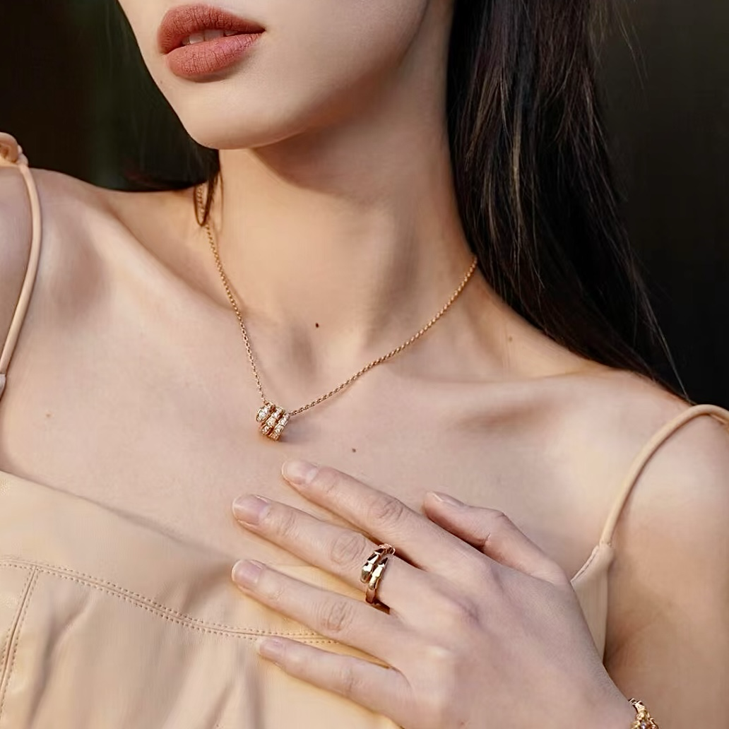 18k serpenti viper高奢定製滿鑽蛇項鍊