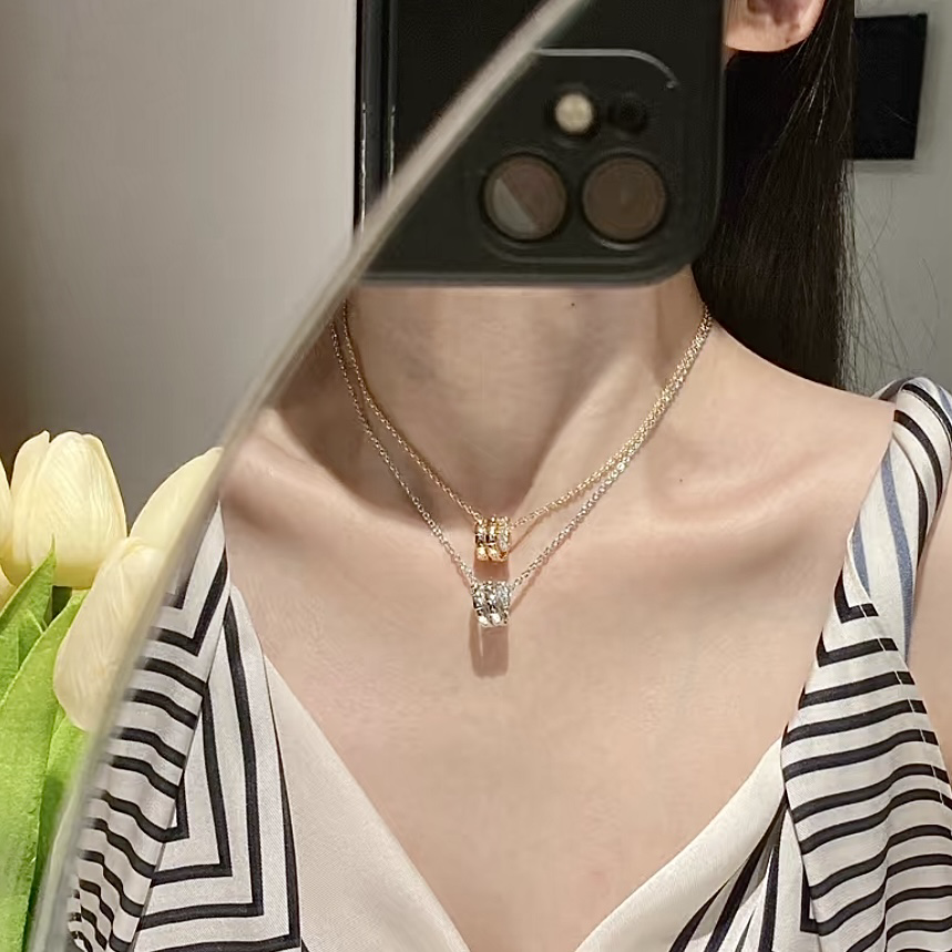 18k serpenti viper高奢定製半鑽蛇項鍊