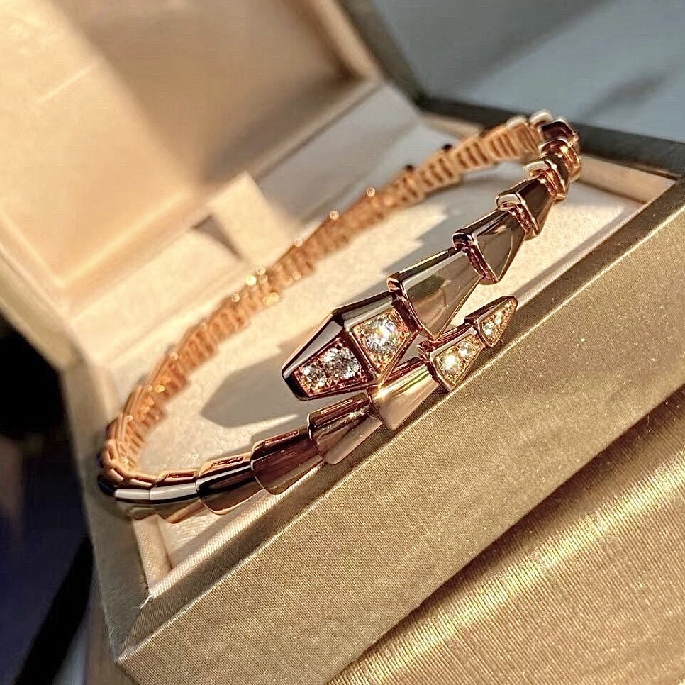 18k personalized serpenti 高奢半鑽蛇定製手鐲