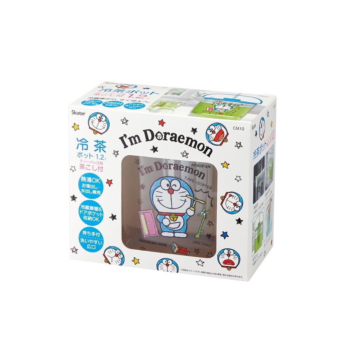 日本品牌 Skater 多啦A夢 1.2L 冷茶壺連茶包過濾器 -CM10