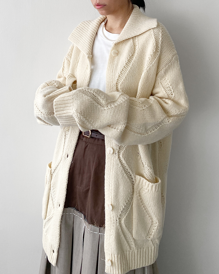 MFO-2636 羊毛大口袋針織 ʙᴇɪɢᴇ