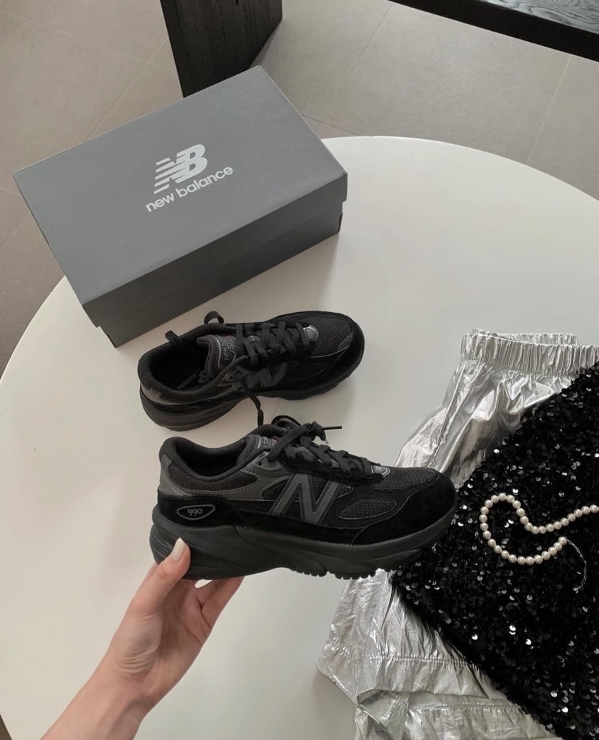 New Balance NB 990 990v6 Big Kid 'Black Metallic' 黑森林 全黑 休閒 慢跑鞋 GC990B6