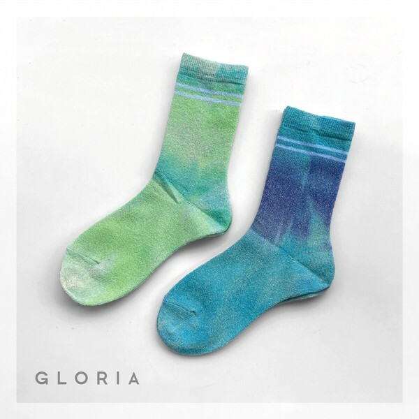 Gloria紮染閃光襪
