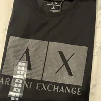 [S] ARMANI EXCHANGE SIGNATURE LOGO S/S T-SHIRT,BLACK, 7VZTJZZJ6NZ-1200 (SAX201)