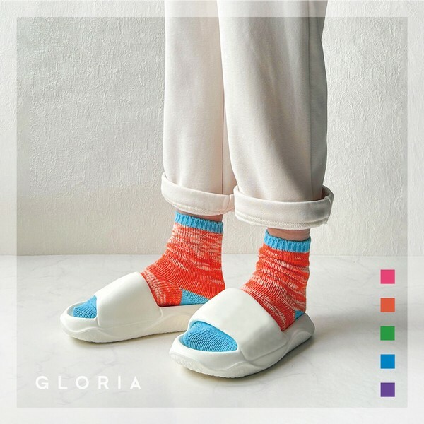 Gloria可愛雙色鬆弛感短襪