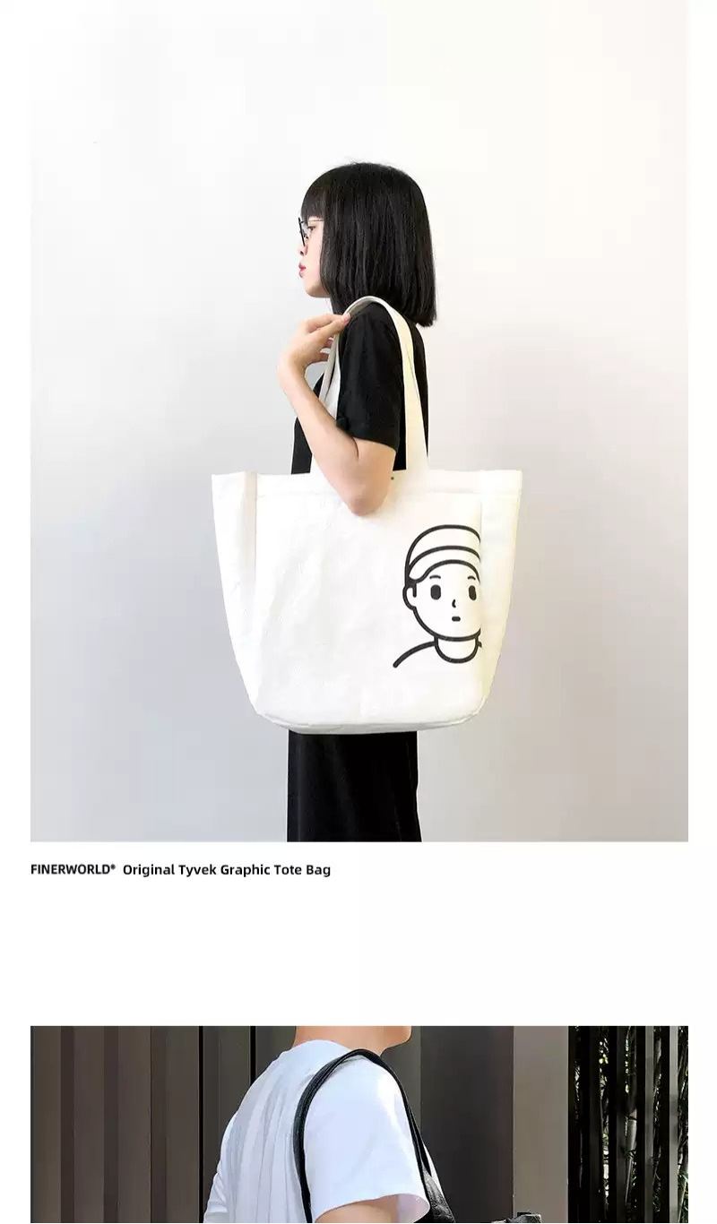 Finerworld 可水洗防水大容量單肩購物袋