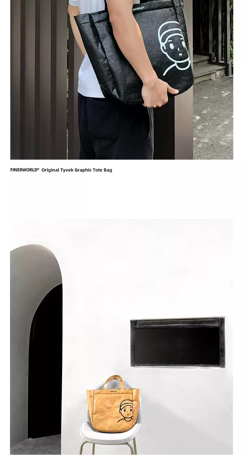 Finerworld 可水洗防水大容量單肩購物袋