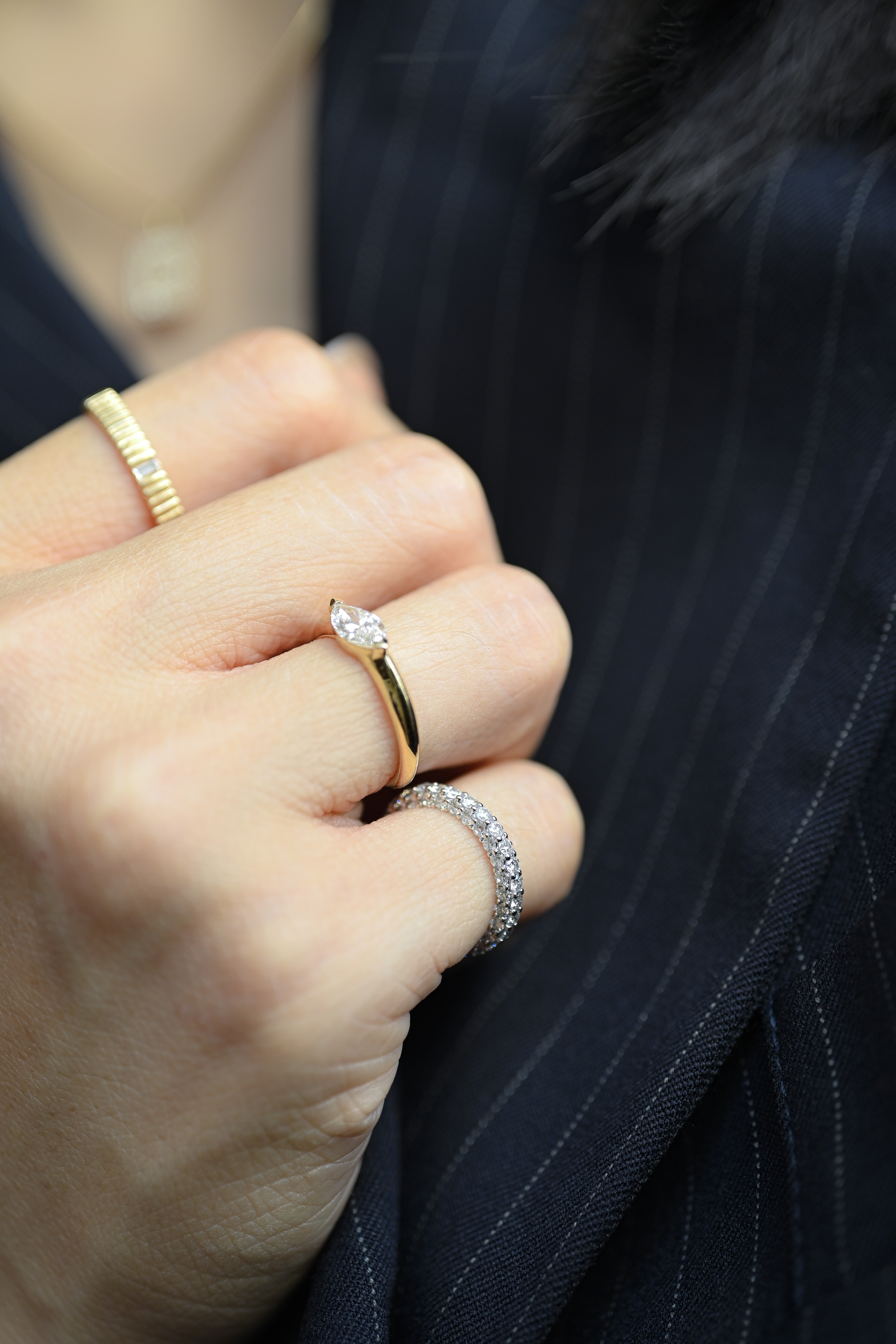 18K 1.45ct Pinky Ring