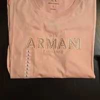 [S] ARMANI EXCHANGE BLING LOGO T-SHIRT,PINK STOP, 7VYT49-YJ6DZ-7415 [FINAL SALE] (SAX212)