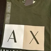 [S] ARMANI EXCHANGE LOGO SHORT SLEEVE T-SHIRT,ARMY GREEN, 7VZTCC-ZJ2MZ-1851 (SAX217)
