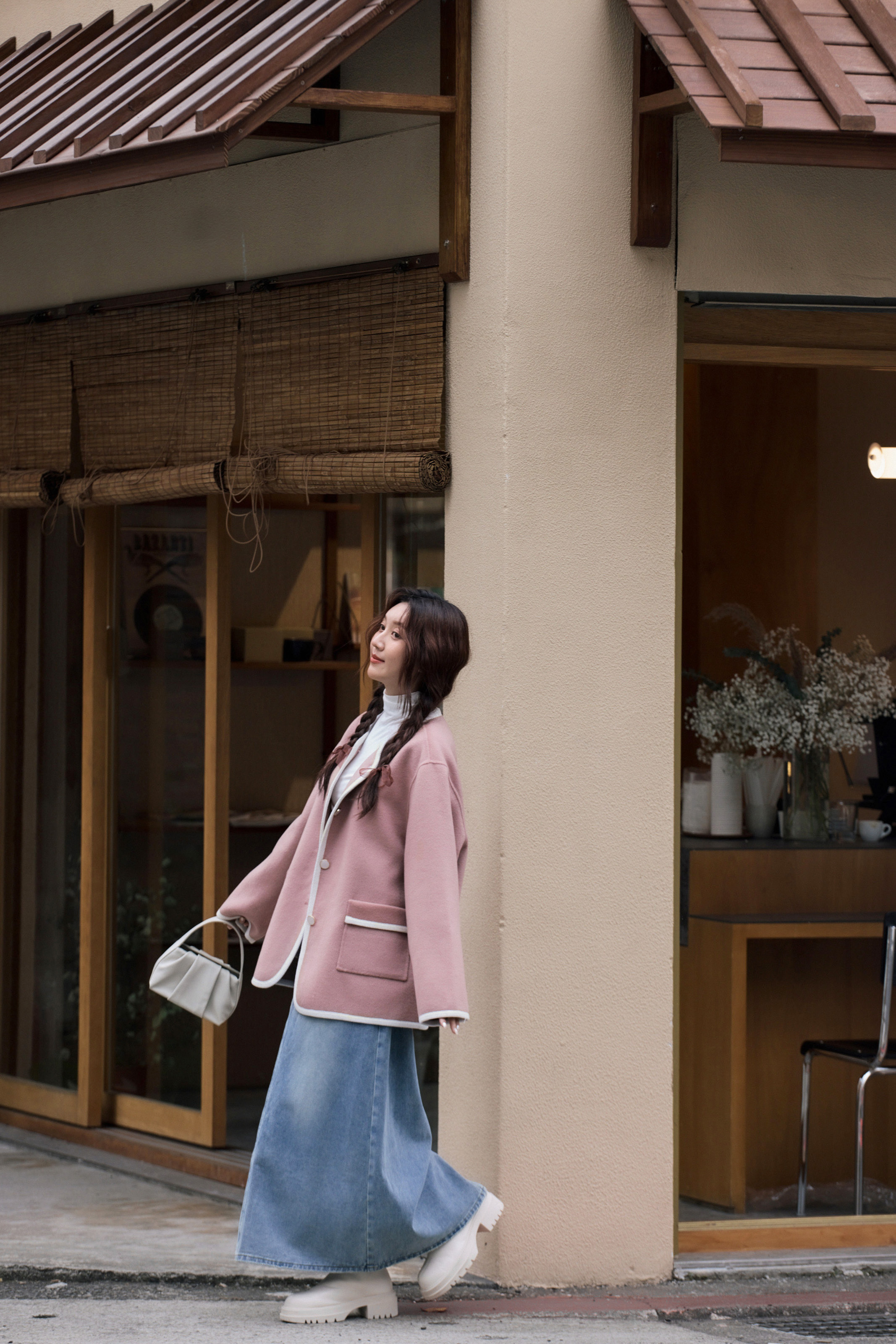 小香風手工羊毛大衣