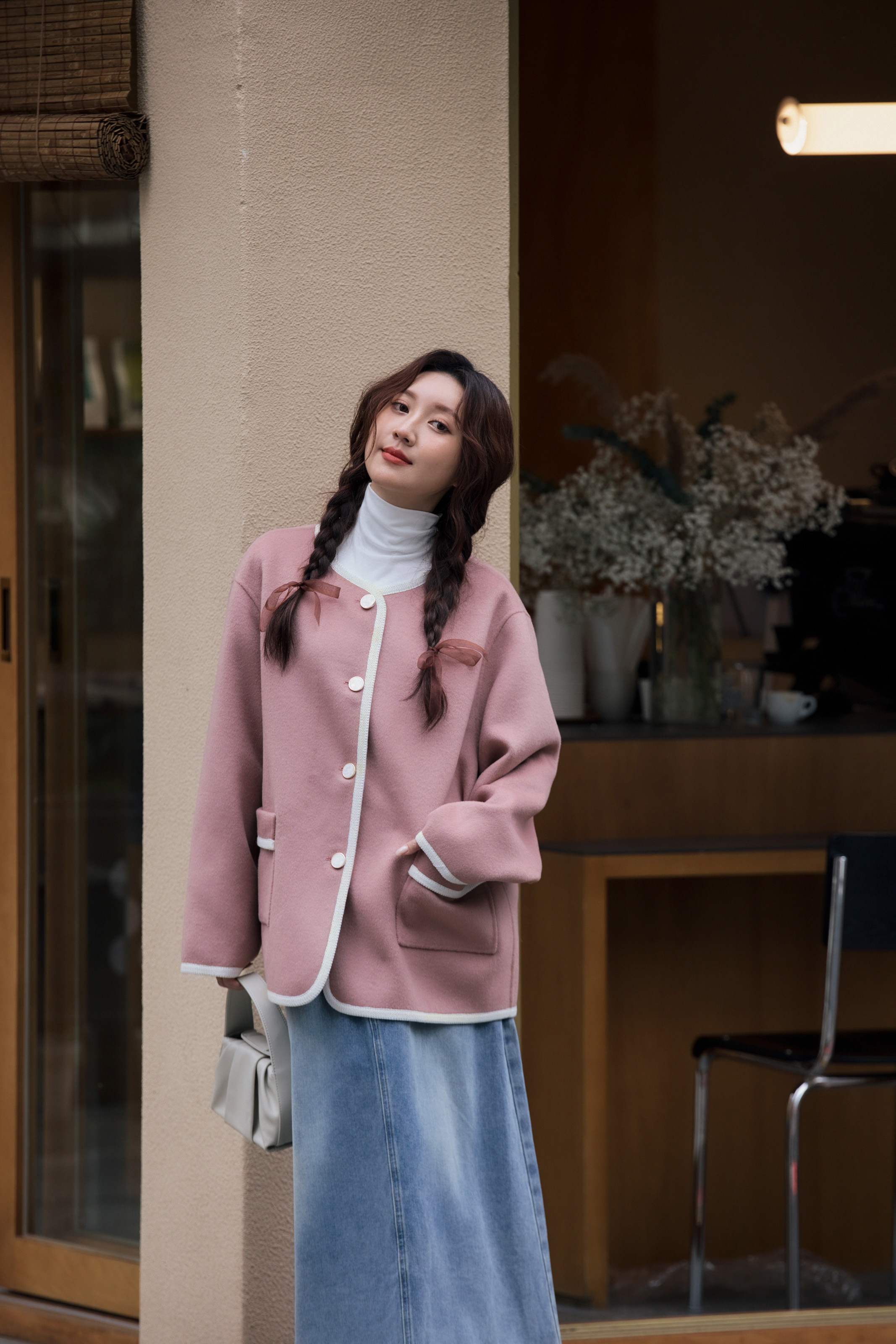 小香風手工羊毛大衣