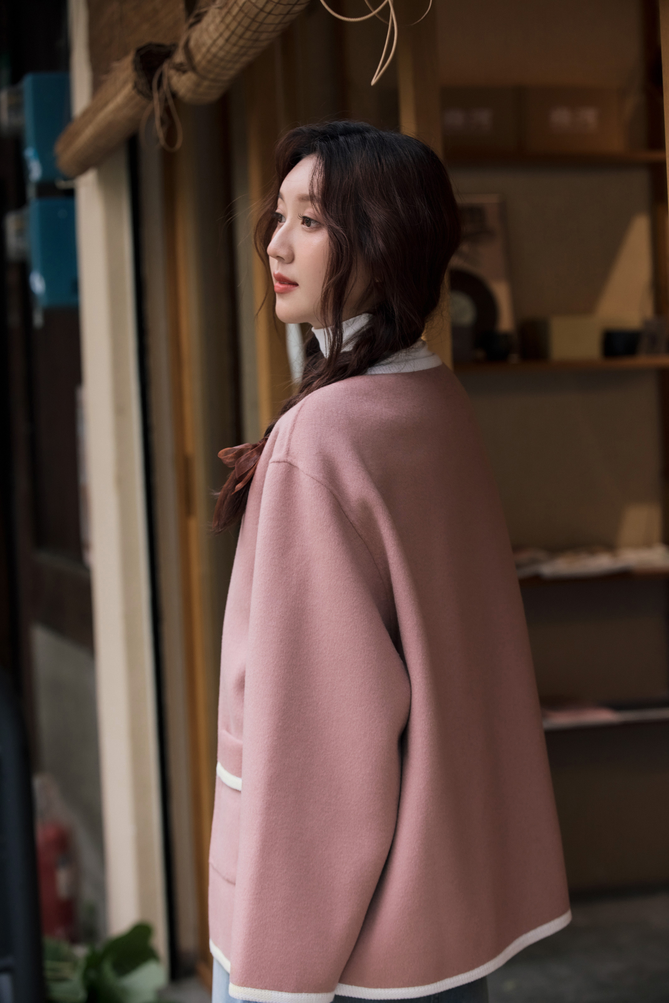 小香風手工羊毛大衣