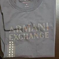 [S] ARMANI EXCHANGE BLING SIGNATURE LOGO S/S T-SHIRT,D.GREY, 7VYT36-YJDTZ-1990 [FINAL SALE] (SAX224)