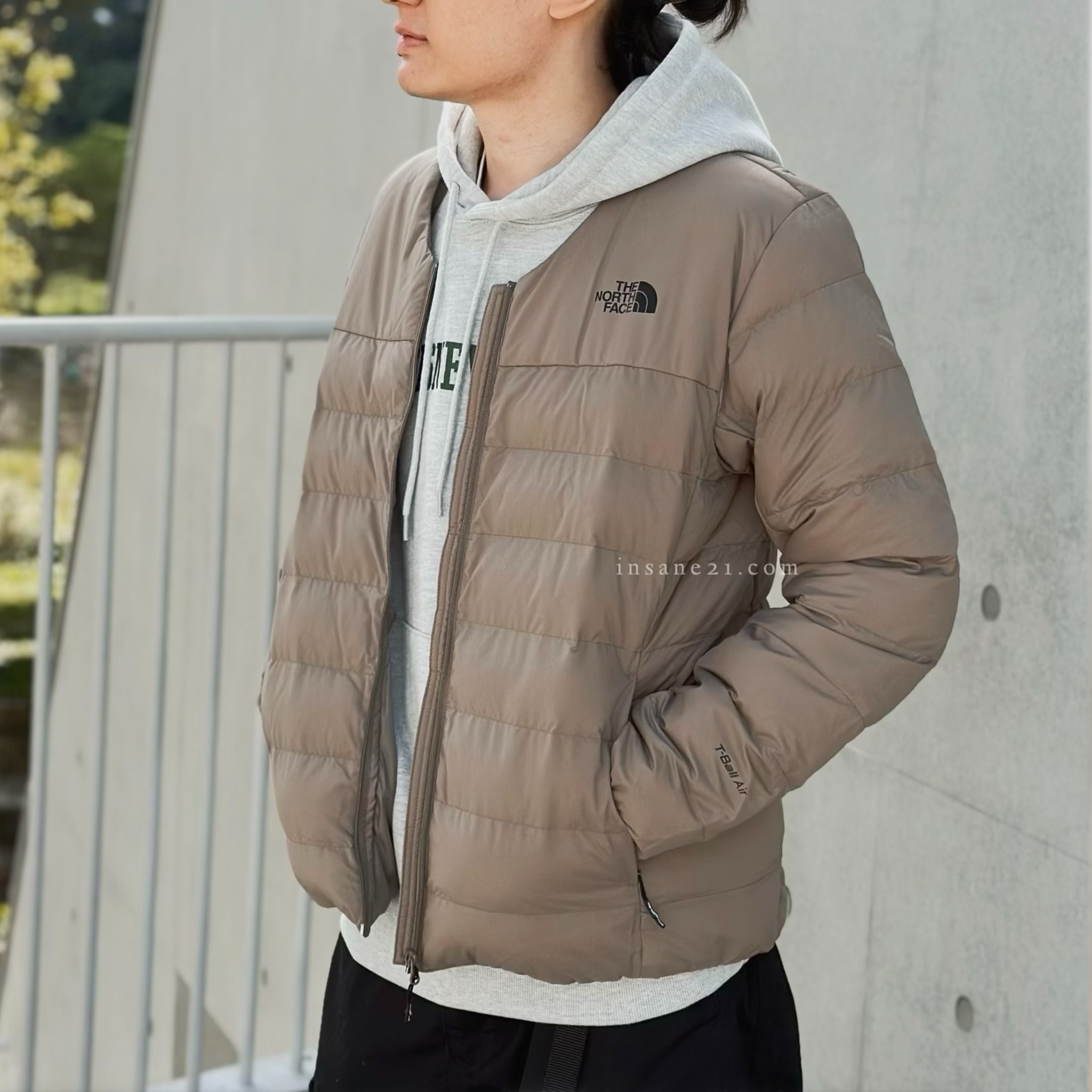THE NORTH FACE 拉鍊 羽絨外套 T-ball Air 填充 黑/咖啡 NJ3NQ58A/ NJ3NQ58B