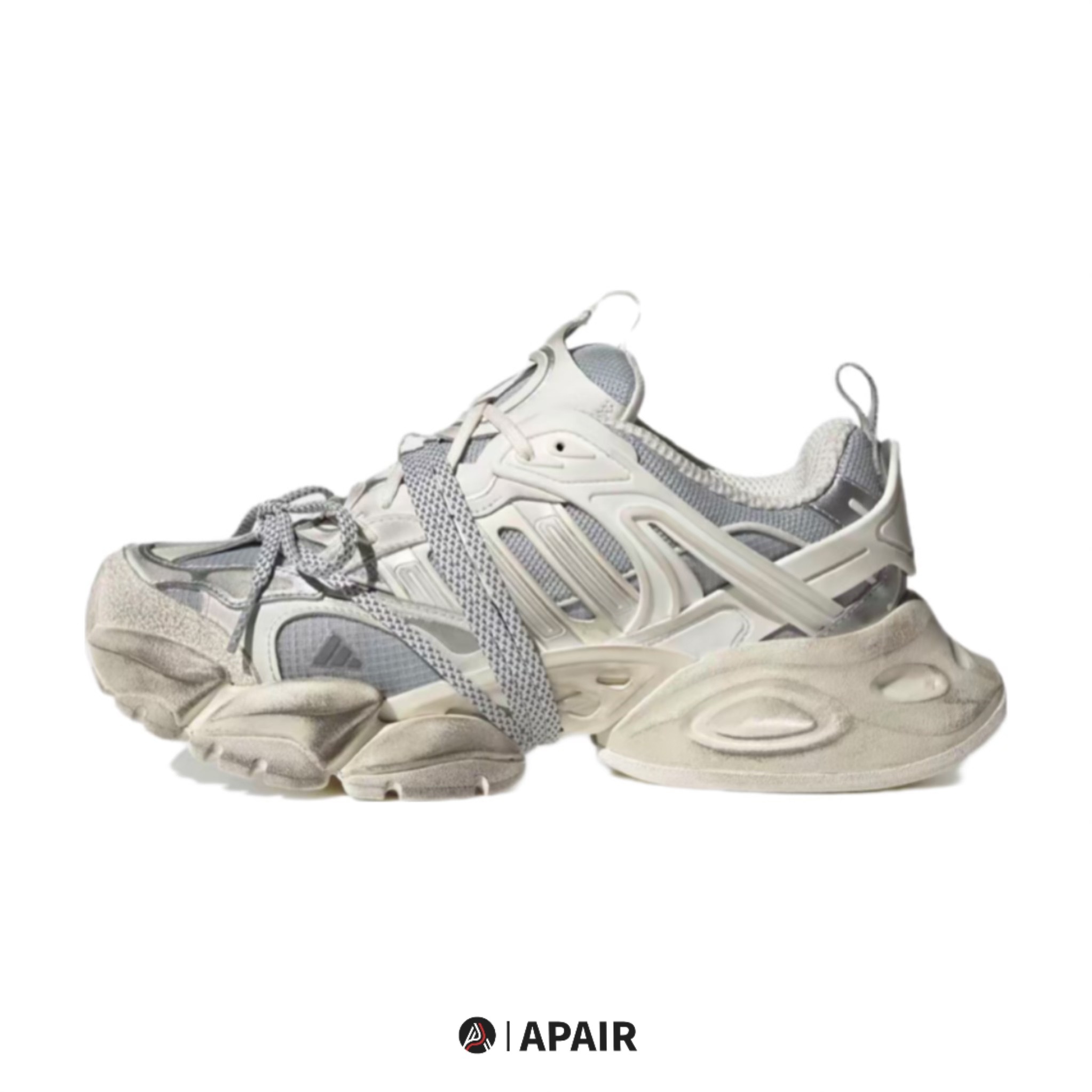 【APAIR】預購 Adidas XLG RUNNER DELUXE 白灰 仿舊 巴黎世家平替款 JS1588