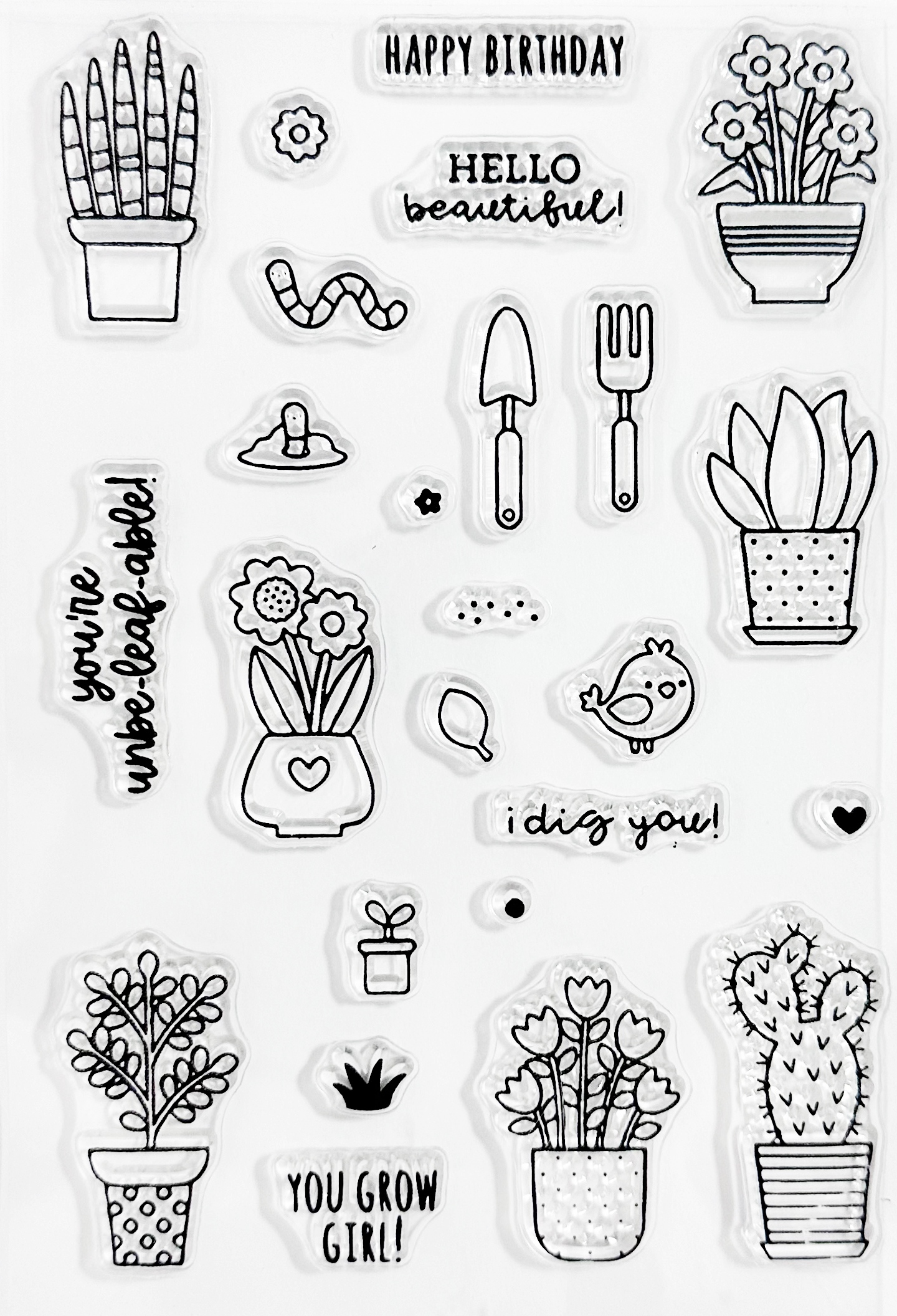 TS水晶印章 |TS28 美麗盆栽  #TS28