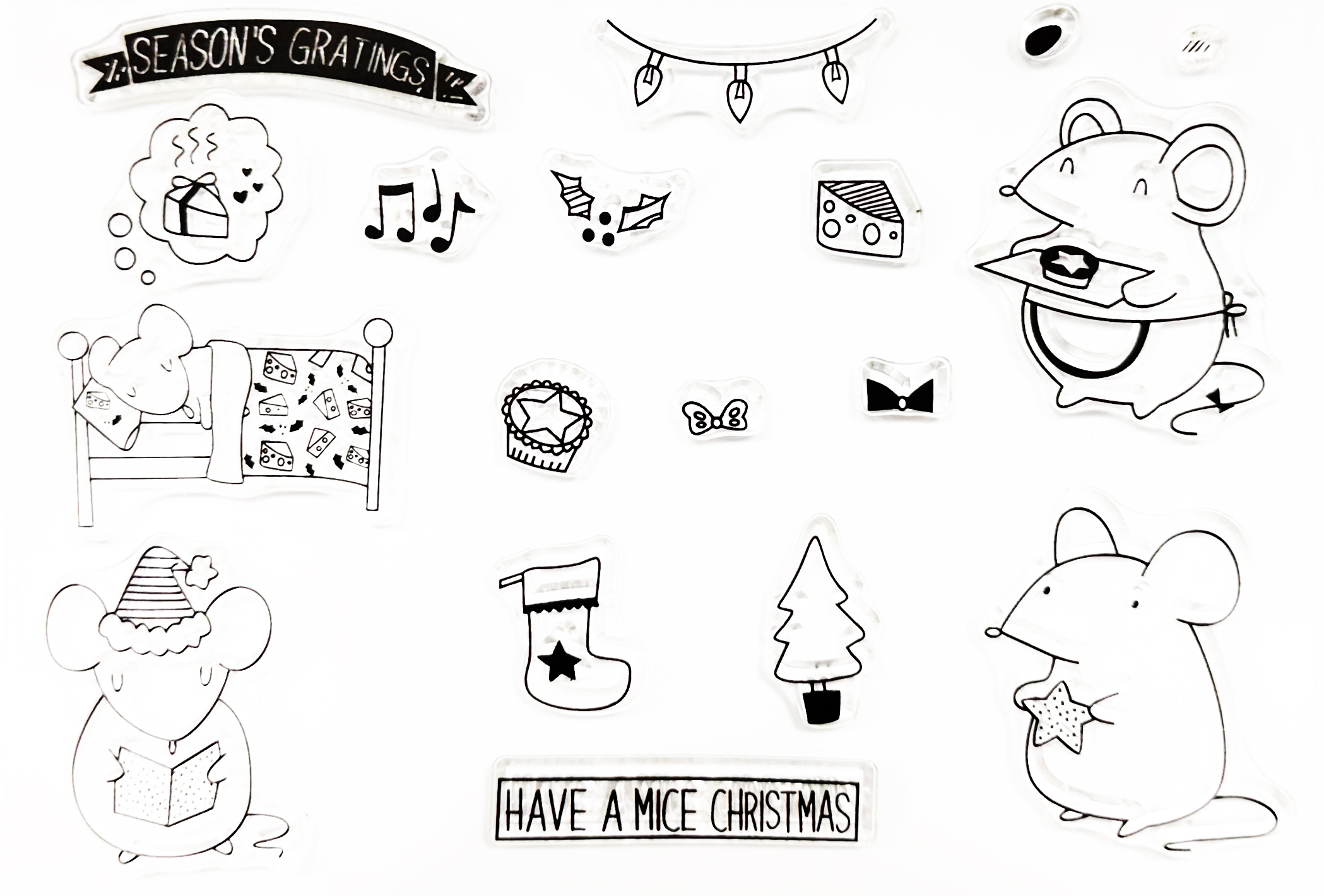 TS水晶印章 |TS36 聖誕鼠鼠  #TS36