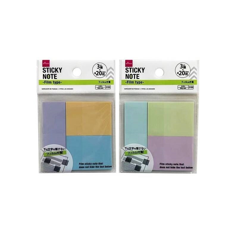 透明便利貼/3款各20入
