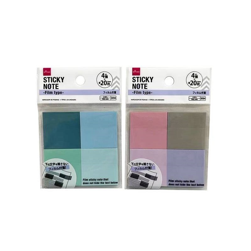 透明便利貼/4款各20入