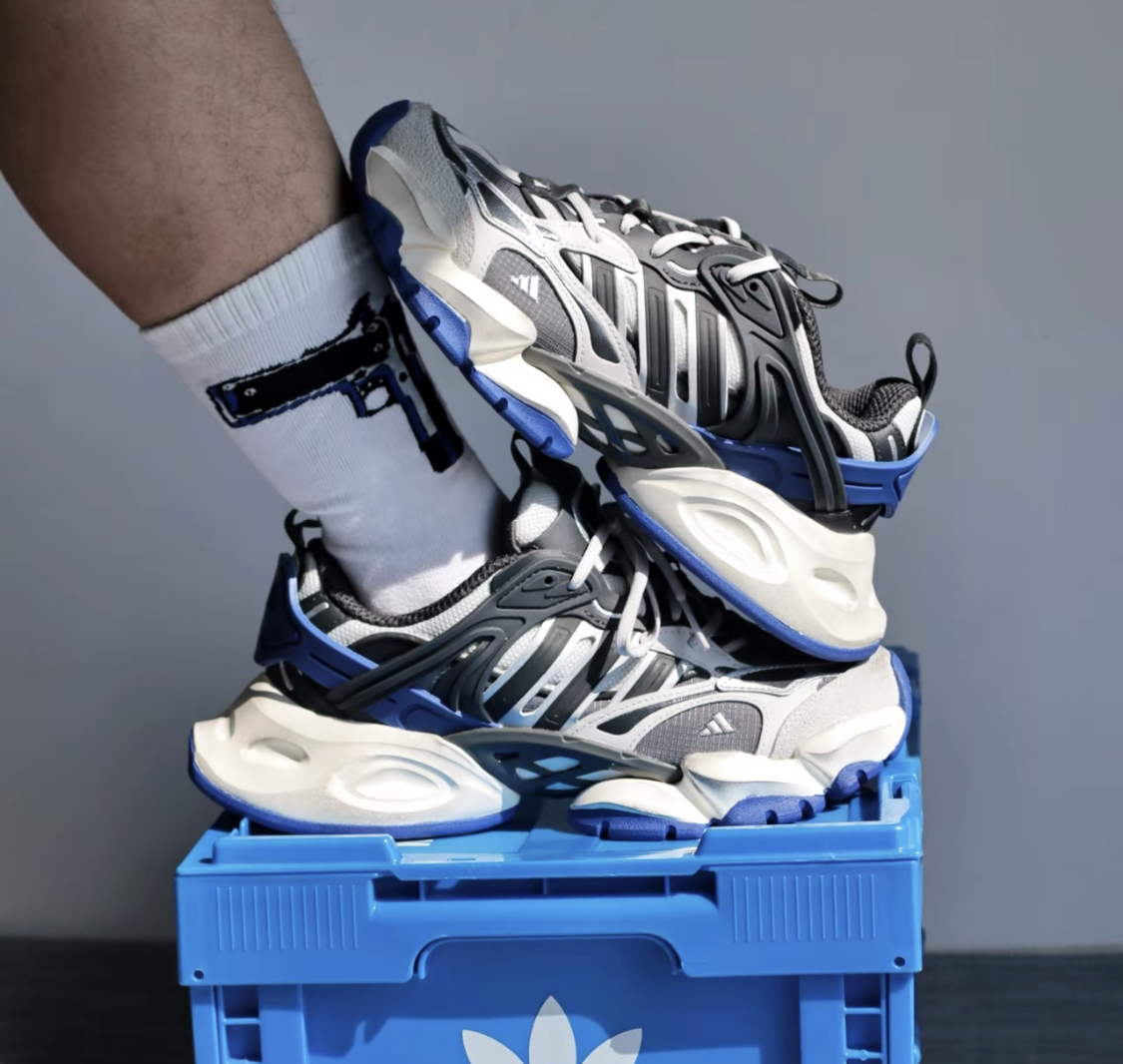 【APAIR】預購 Adidas XLG RUNNER DELUXE 黑藍灰 仿舊 巴黎世家平替款 JS1589