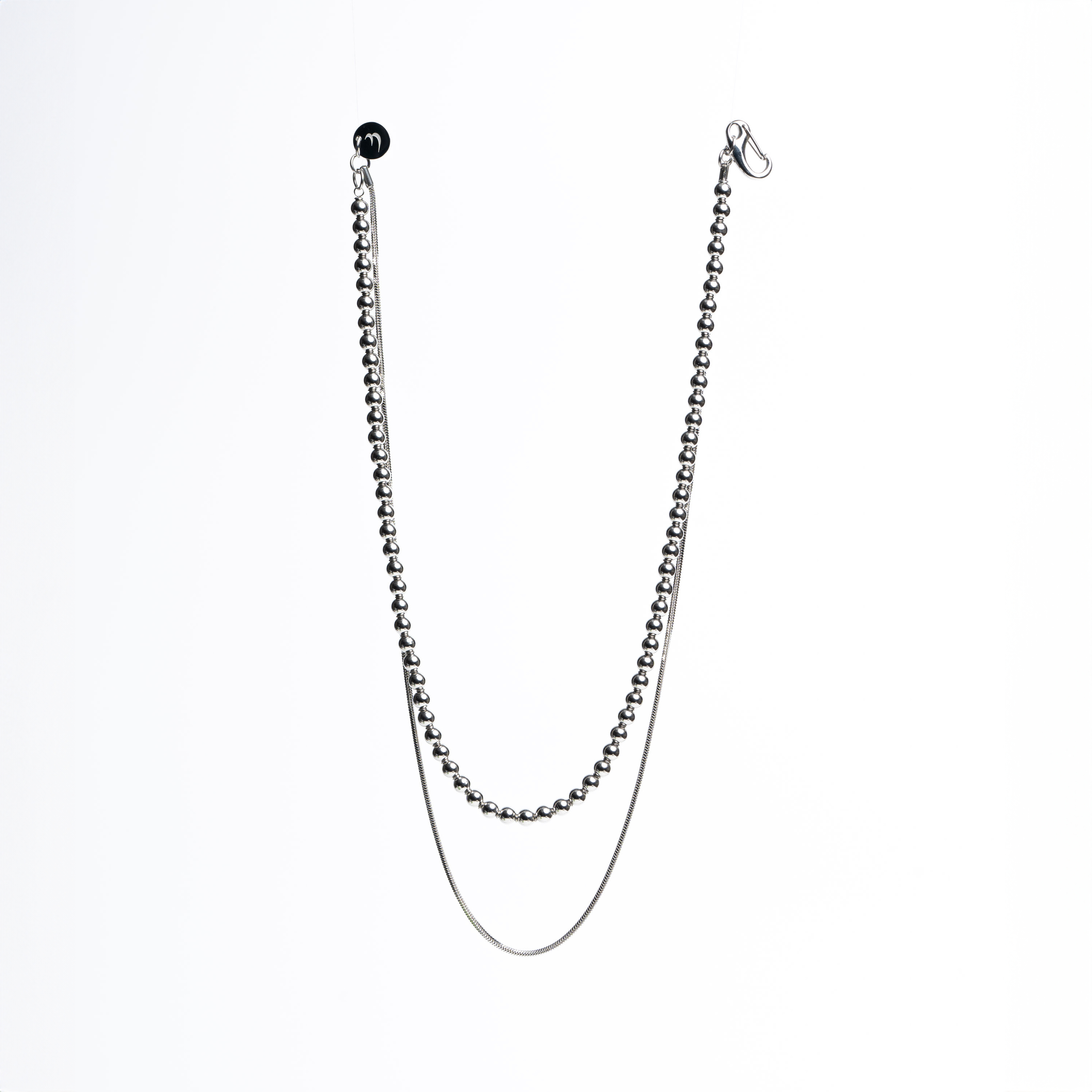 【BLUZ MADE 】| BM06 2lyr Steel balls&chains (necklace)