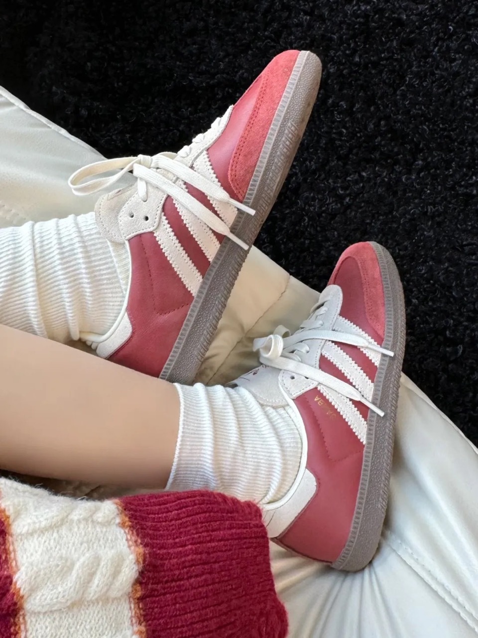 ADIDAS SAMBA OG 聖誕系列 山楂紅 聖誕紅 酒紅 奶油色 男女鞋 JI3216 / 預購