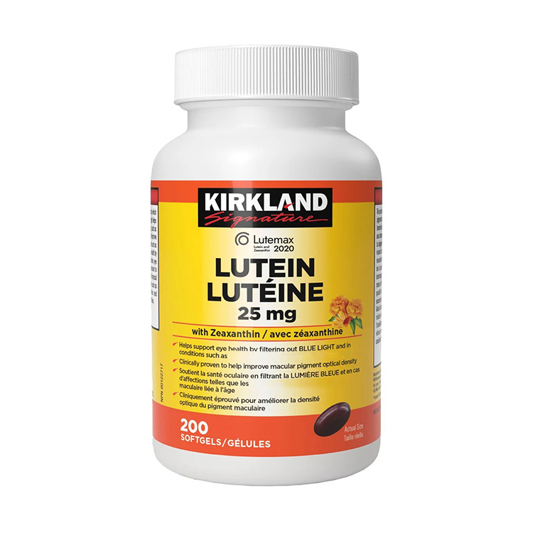 Kirkland  Lutein 25mg with Zeaxanthin 200 Softgels