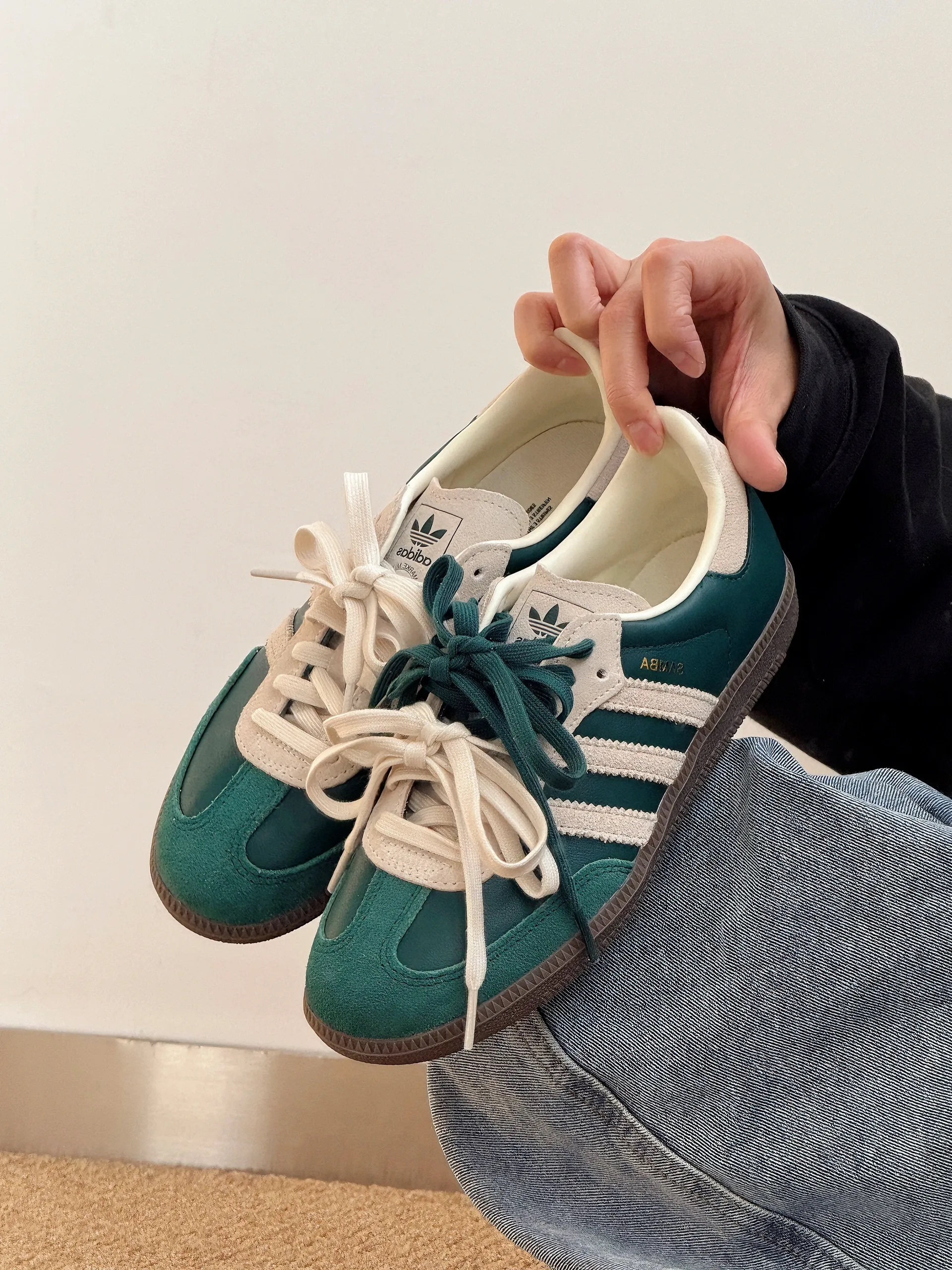 ADIDAS SAMBA OG 聖誕系列 復古綠 聖誕綠 奶油色 男女鞋 JI3215 / 現＋預