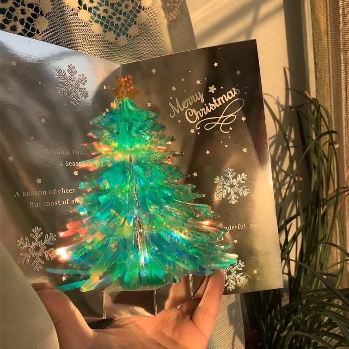 聖誕樹閃閃發光賀卡🎄