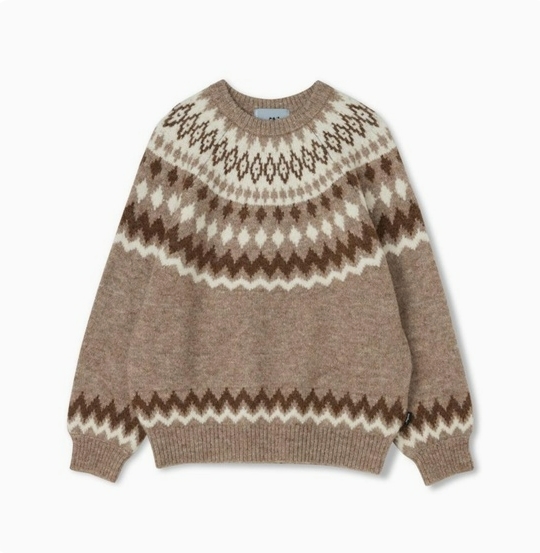 韓國代購 MARKM WOOL NORDIC JACQUARD CREWNECK KNIT MJUCI8004