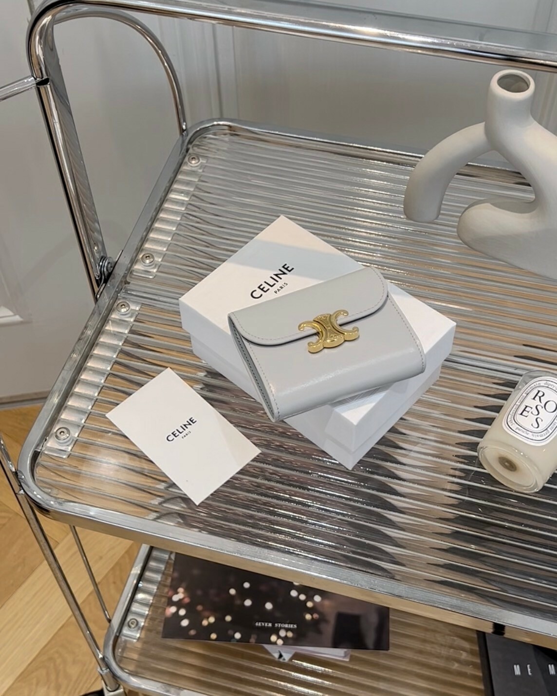 CELINE｜凱旋門短夾 雲灰色