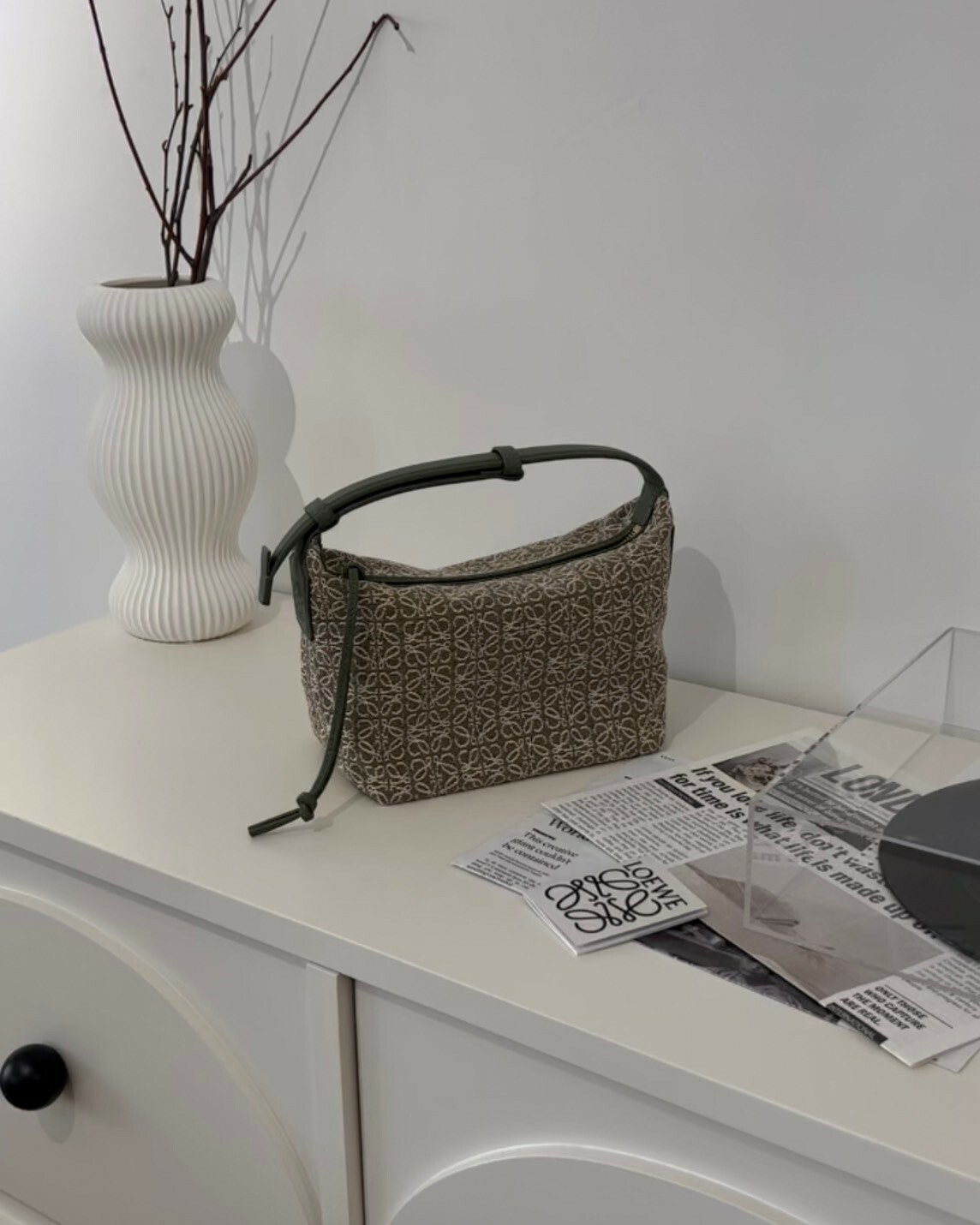 LOEWE｜CUBI 小號飯盒包 綠色