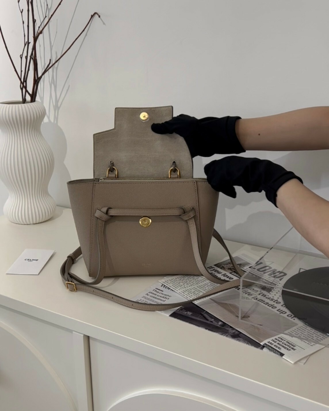 CELINE｜NANO 鯰魚包 奶茶色