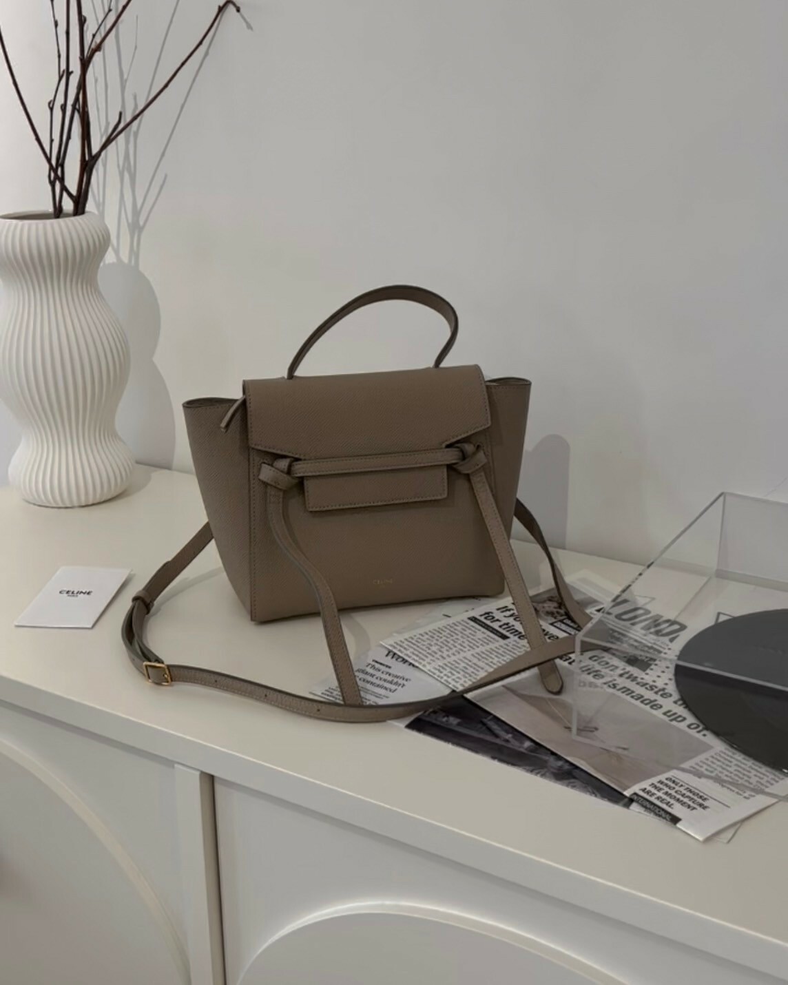 CELINE｜NANO 鯰魚包 奶茶色